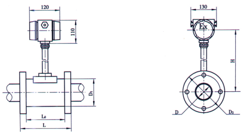 蒸汽流量計外形尺寸